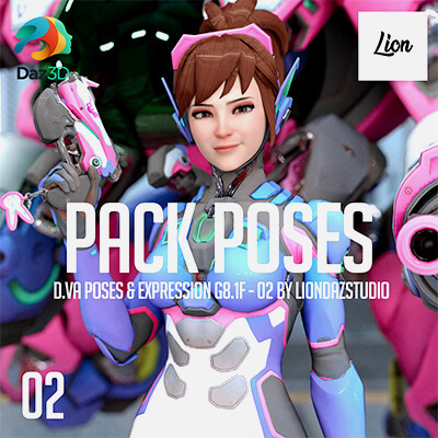 D.Va Pack Poses for Genesis 8.1 Female - 02