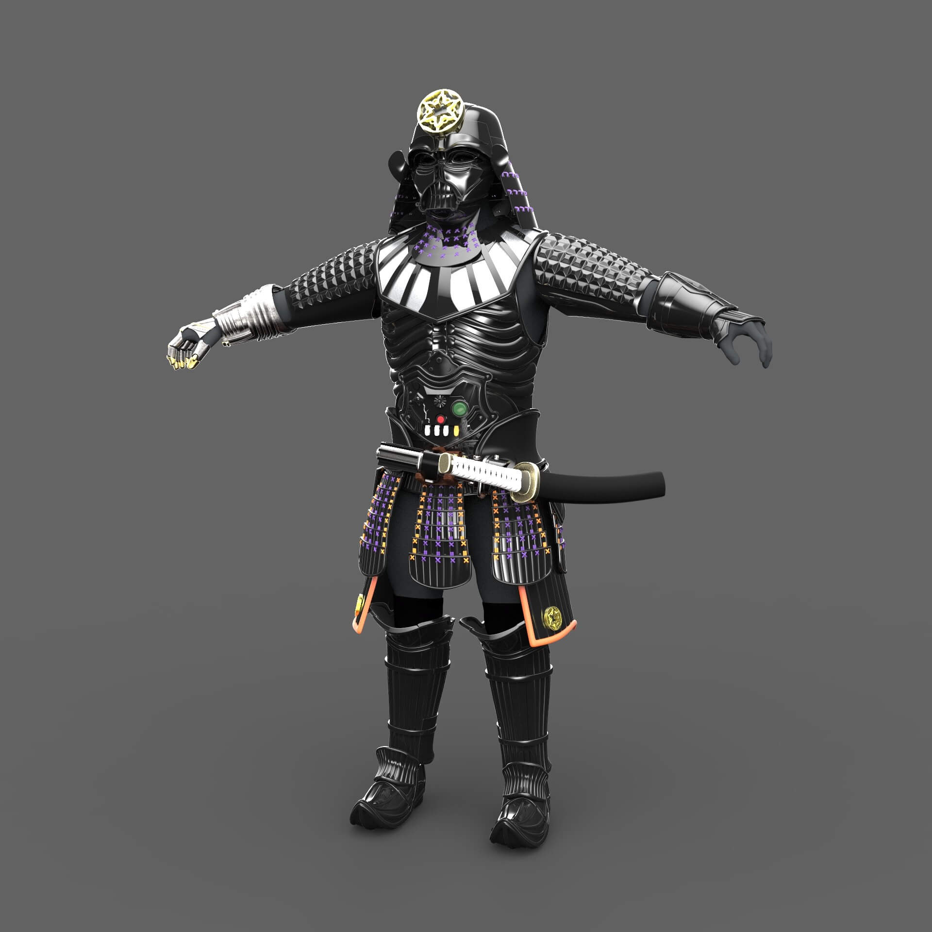 Darth Vader Samurai Cosplay Full Armor - 3D Model by LisaHenniga