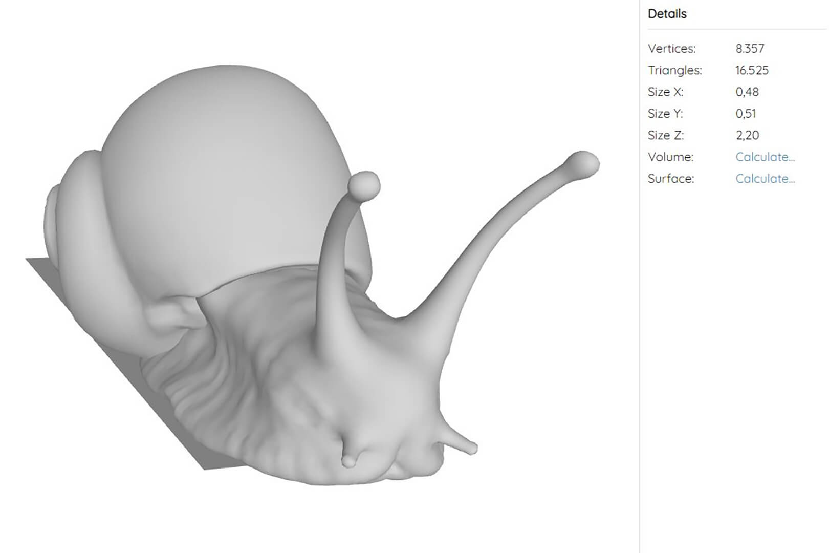 Sluggish Snail - 3D Model by LisaHenniga