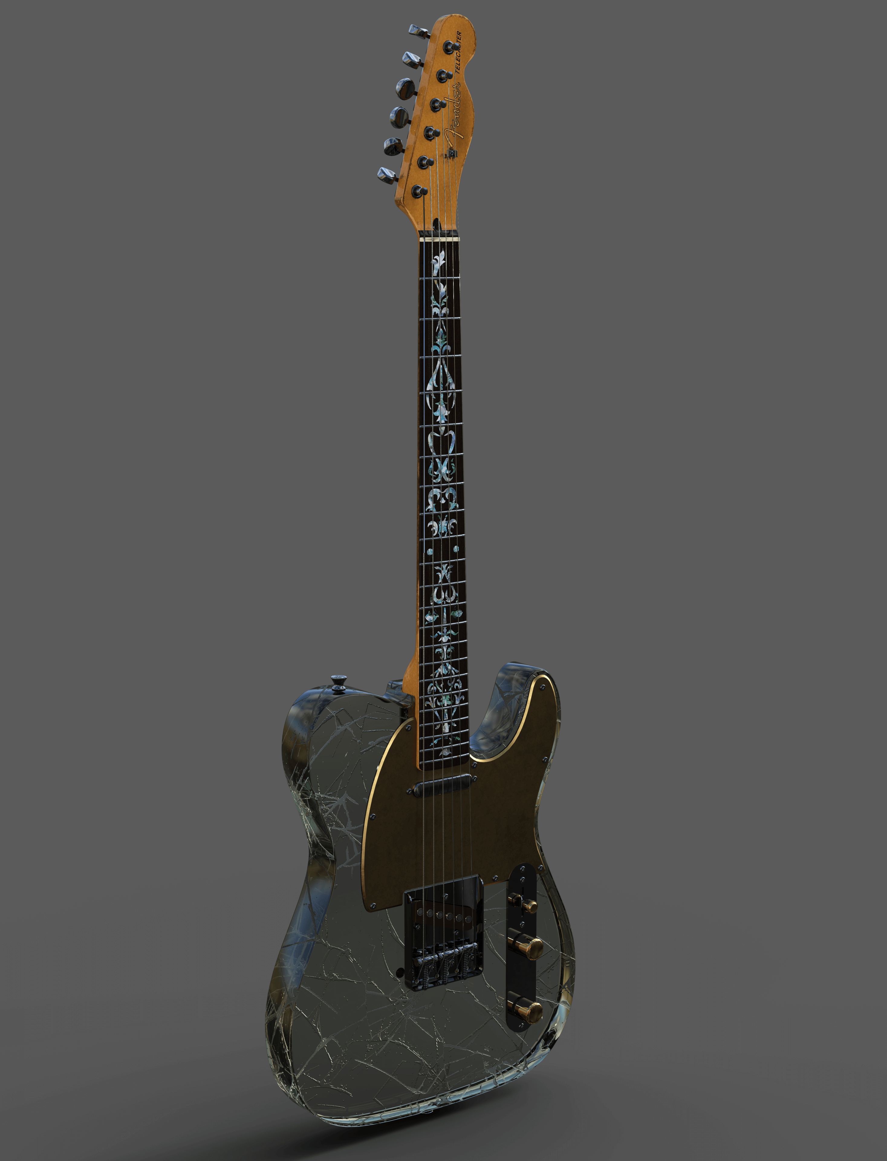 Guitar Collection 3D Render, Digital Art by Lisson4321