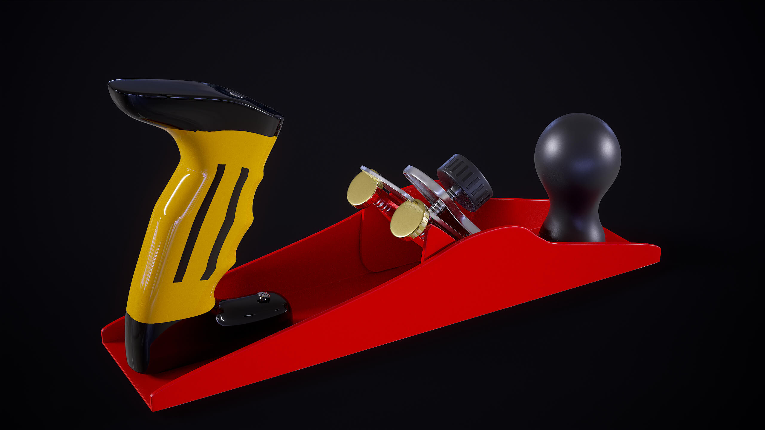 Hand Bench Wood Plane PBR 3D Model by Locus Models