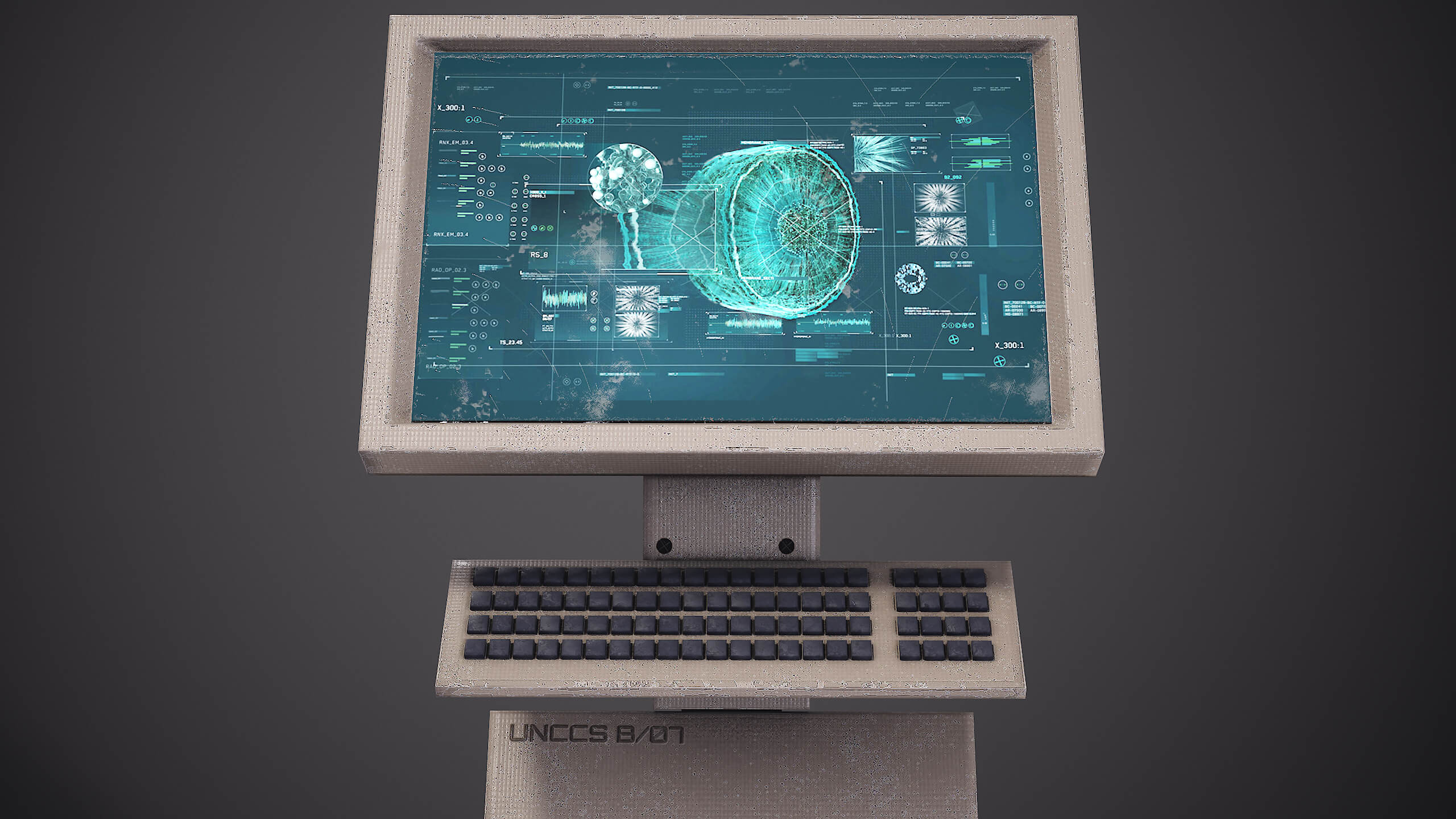 Sci-Fi Computer Terminal Game Ready PBR 3D Model by Locus Models