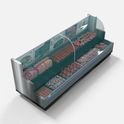 Meat Rack Stl Supermarket Meat Shelve Stand Low Poly 3D Model by Lord_akaal