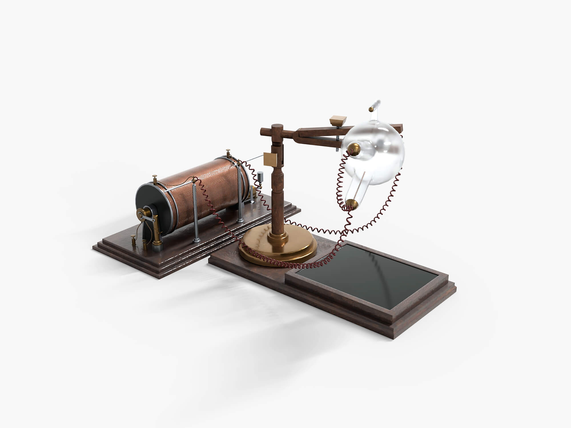 Victorian X Ray Machine 1895 Low Poly 3D Model by Lord_akaal