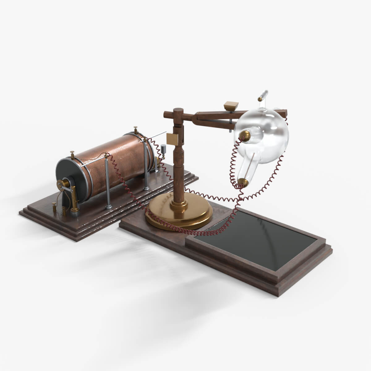 Victorian X Ray Machine 1895 Low Poly 3D Model by Lord_akaal
