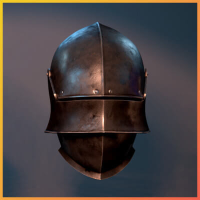 Sallet Helmet with 4 skins