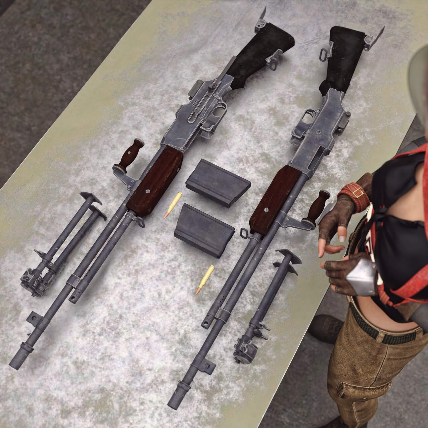 Bar Auto Rifle for G8F - Daz Content by Loriel