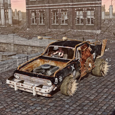 Barracuda Postap Car MM for DAZ3D