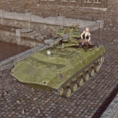 BMD ZD Armored Vehicle wt for DAZ3D
