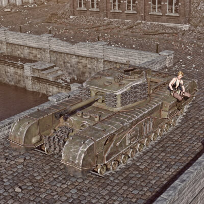 Churchill VII Tank WT for DAZ3D by Loriel