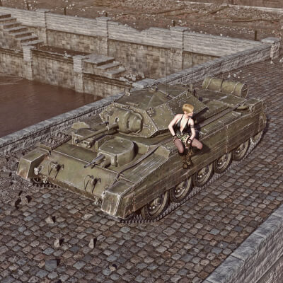 Crusader Mk2 Tank WT for Daz3D