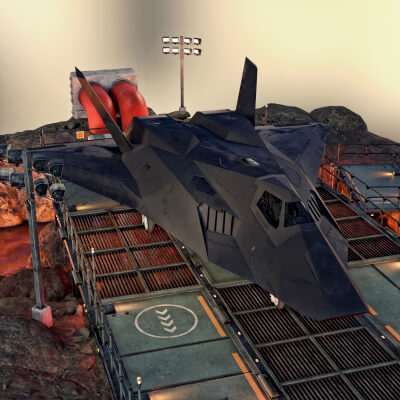 Palne Cod F117 Stealth Fighter Plane CoD for Daz3D - Daz Content by Loriel