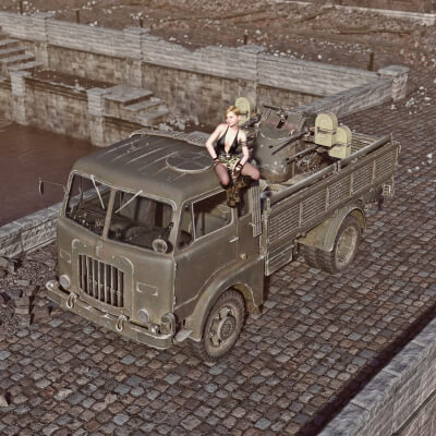 Fiat CM52 Anti-Aircraft Vehicle WT for DAZ3D
