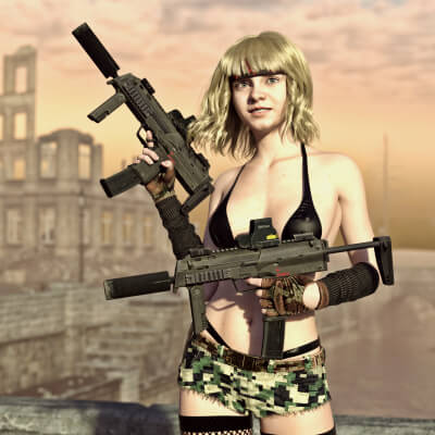 HK MP7A1 SMG TK for G8f and G9 by Loriel