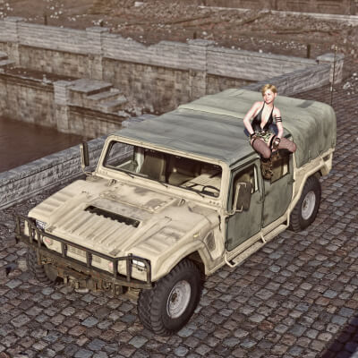 Hammer Medic Vehicle Cod for Daz3D