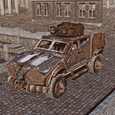 JLTV Postapocalyptic Armored Car COD for Daz3D