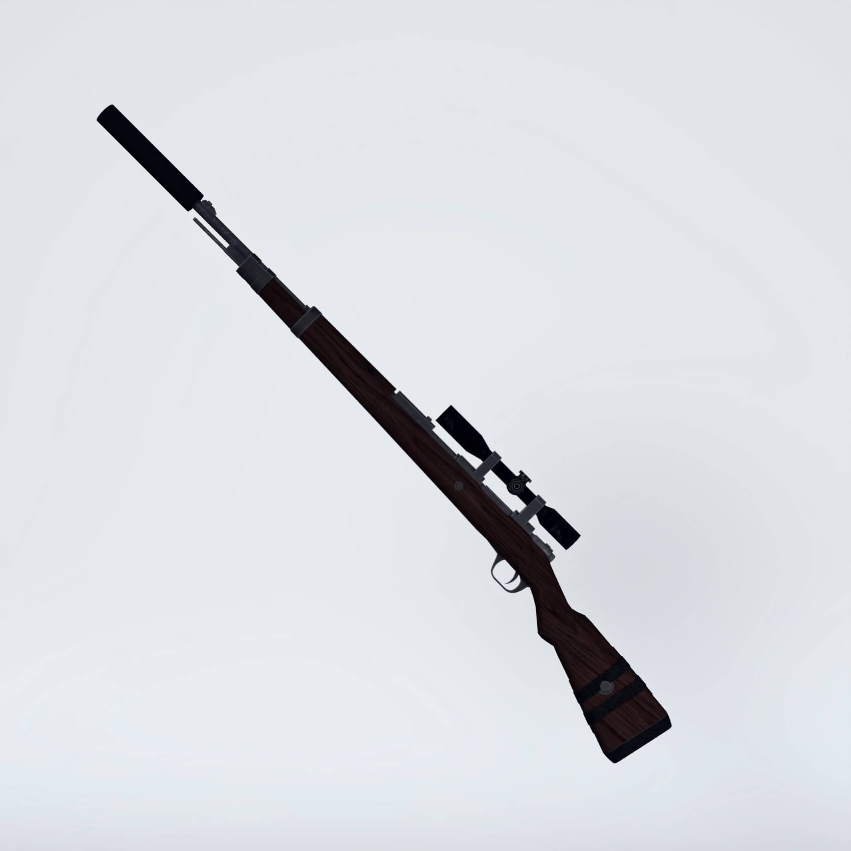 Kar98 Silenced Sniper Rifle for G8F - Daz Content by Loriel