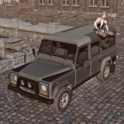 Land Rover Defender Car BO6 for DAZ3D