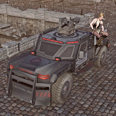 LATV4 SWAT Truck BF42 for Daz3D