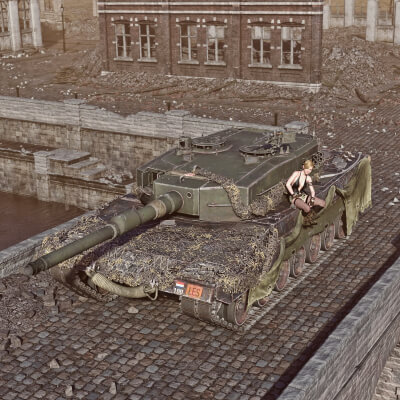 Leopard 2 OTC Tank wt for Daz3D