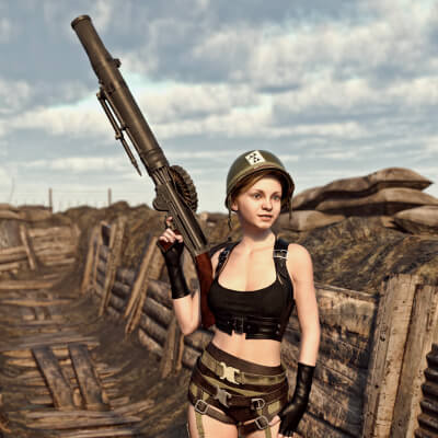 Lewis LMG Machinegun for G8F