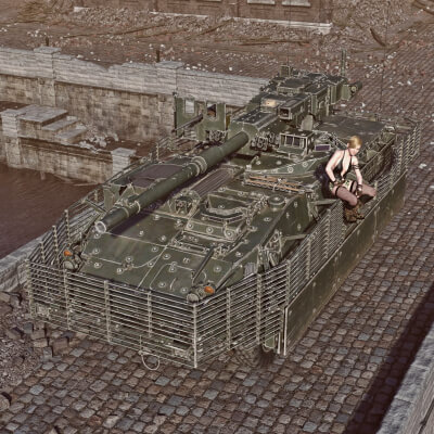 M1128 Armored Vehicle wt for Daz3D