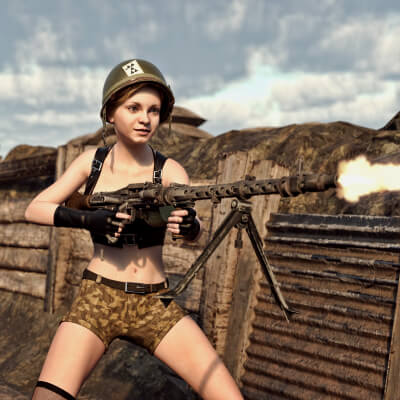 MG34 Machine Gun WZ for G8F and G9