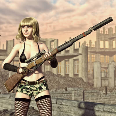 Mosin Nagant Sniper Rifle 2 WZ for G8F and G9
