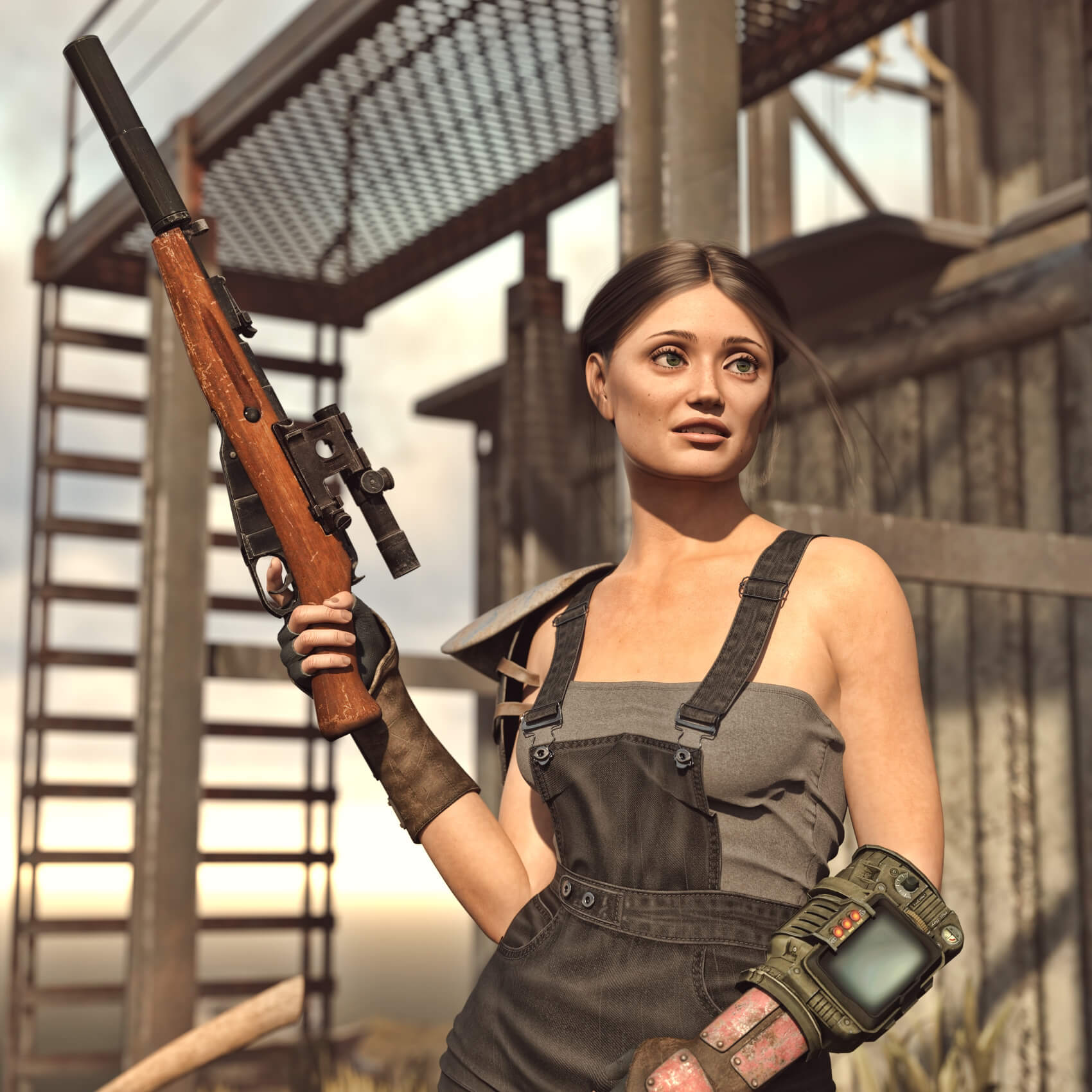 Mosin Obrez Sniper TK for G8F and G9 - Daz Content by Loriel