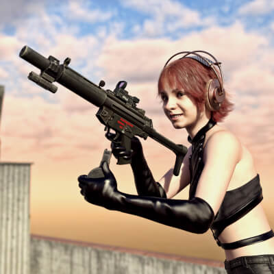 MP5SD SMG wDrum TK for G8F and G9