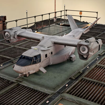 MV 38 VTOL Plane Cod for Daz3D