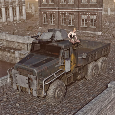 Oshkosh MTVR Payload Truck MW for Daz3D