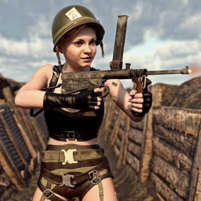 Owen WW2 SMG Gun Wz for G8F and G9