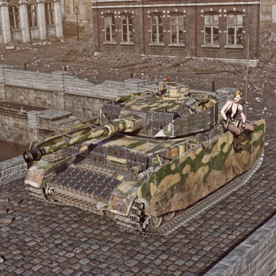 Panzer 4H Tank Wt for DAZ3D