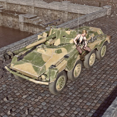 Sdkfz 2344 Artillery Vehicle WT for Daz3D