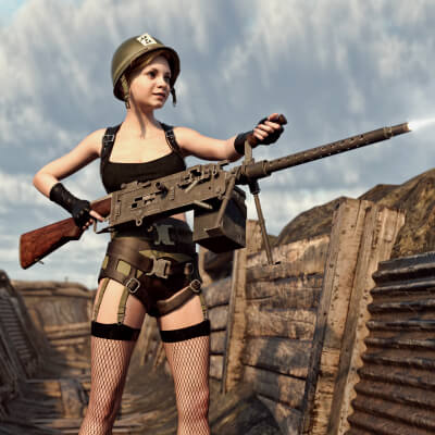 Stinger M2 Machinegun En for G8F and G9