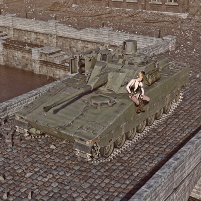 STRF 90 40 Combat Vehicle for DAZ3D