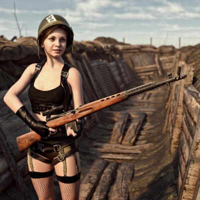 SVT 40 Sniper Rifle TK for G8f and G9
