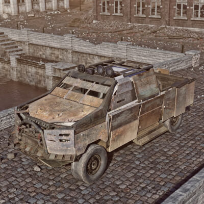 Toyota Tundra Armored Car Cod for Daz3D