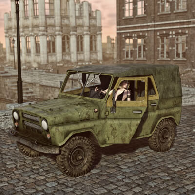 UAZ 469 Soviet Car for DAZ3D