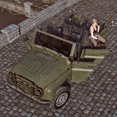 UAZ Car MW for DAZ3D