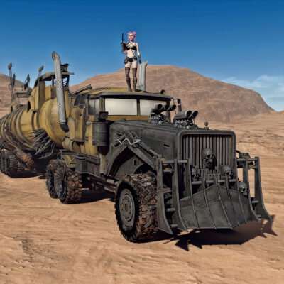 Wasteland War Truck for Daz
