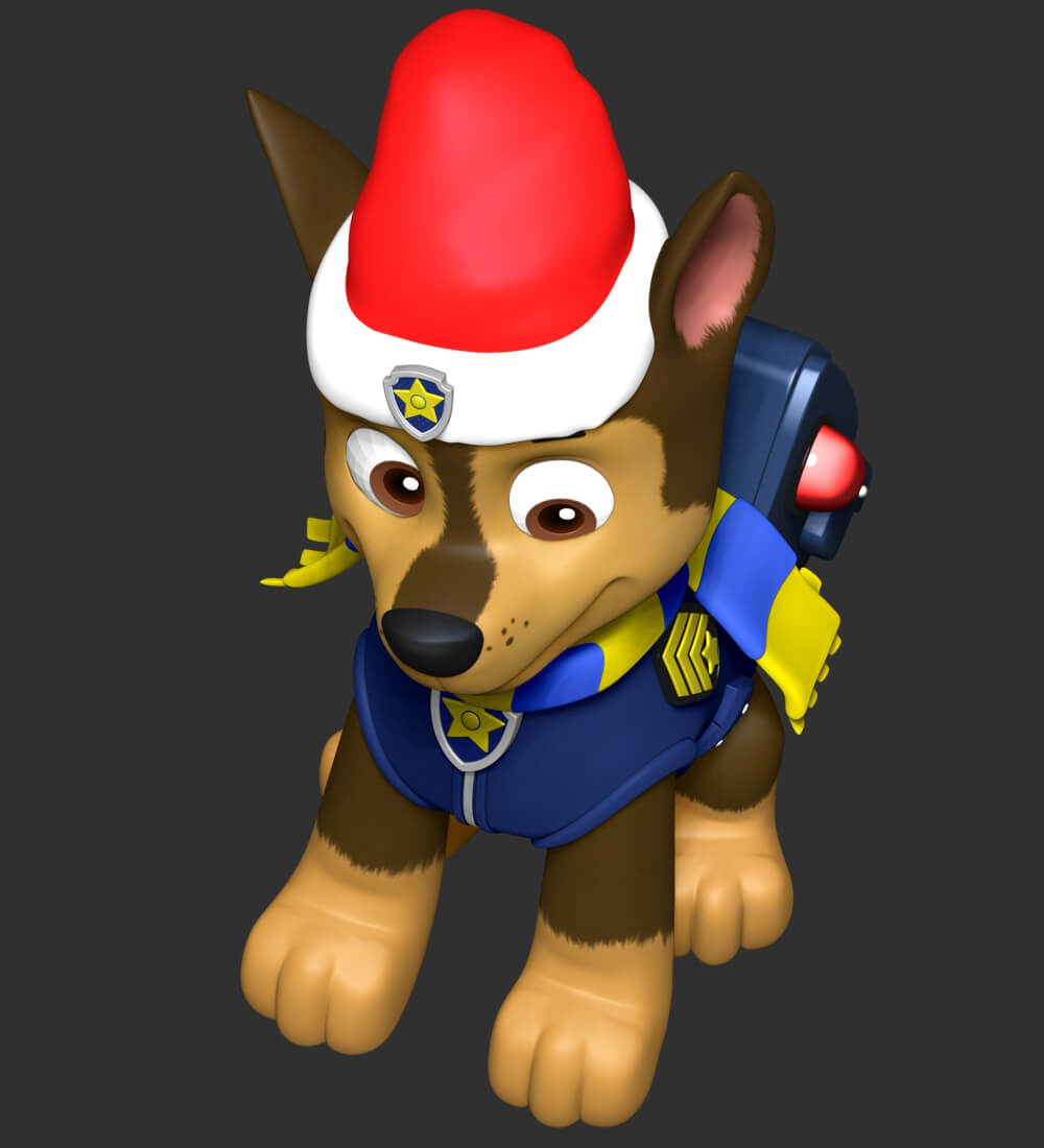 Chase Christmas Paw Patrol 3D Print Model by lovemodel