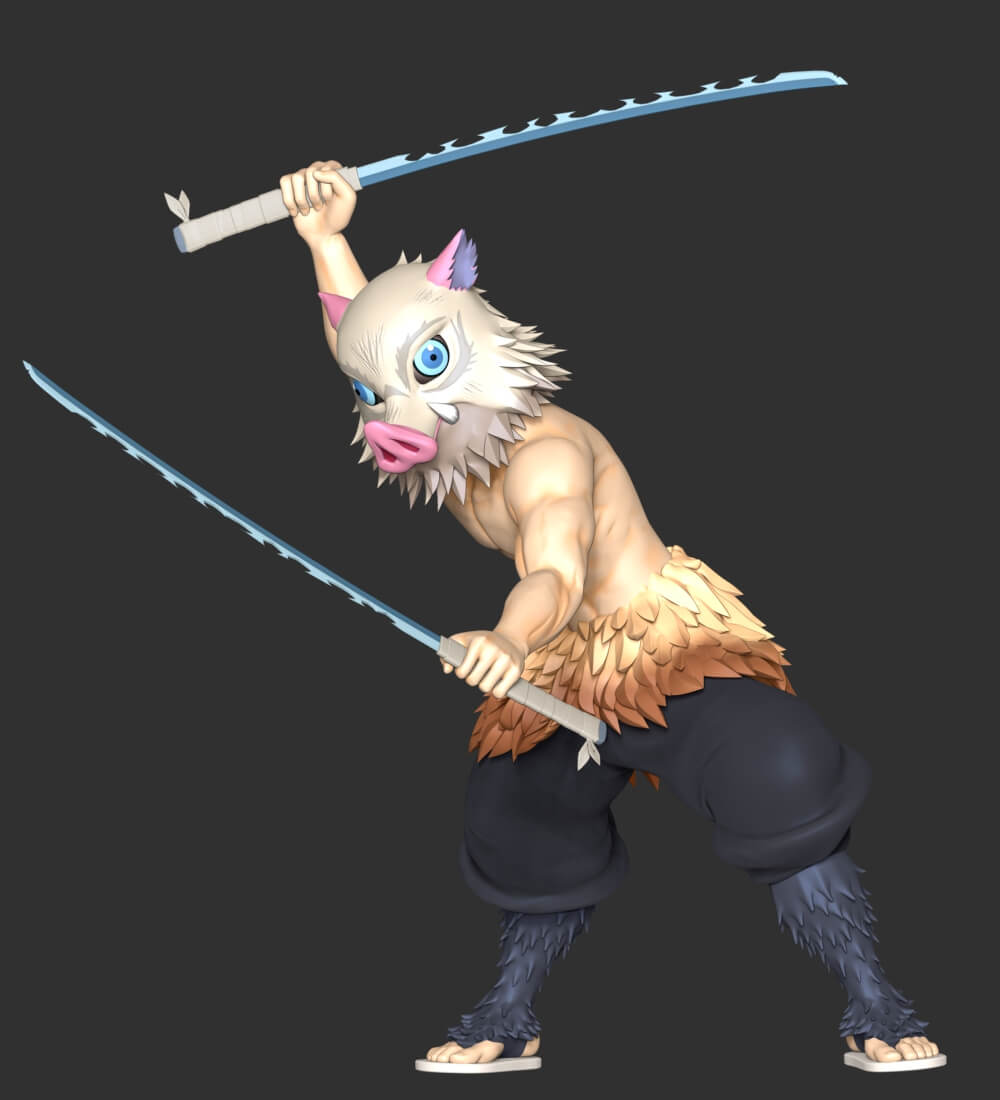 Magnete 3D Inosuke Hashibira 4 Cm | Monogram, Gadget Da Collezione Per Fan Di Demon Slayer