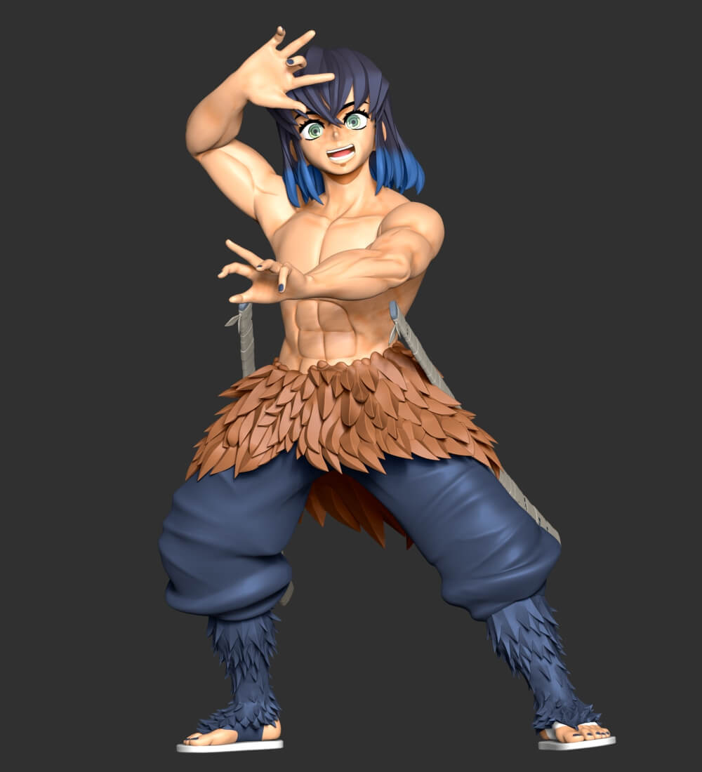 Inosuke Shcool Inosuke Hashibira - Kimetsu No Yaiba 3D Print Model by lovemodel