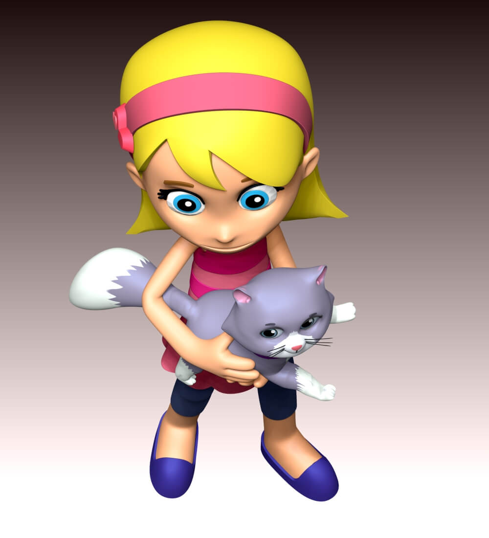 Katie and Cali Cat - Paw Patrol 3D Model by lovemodel