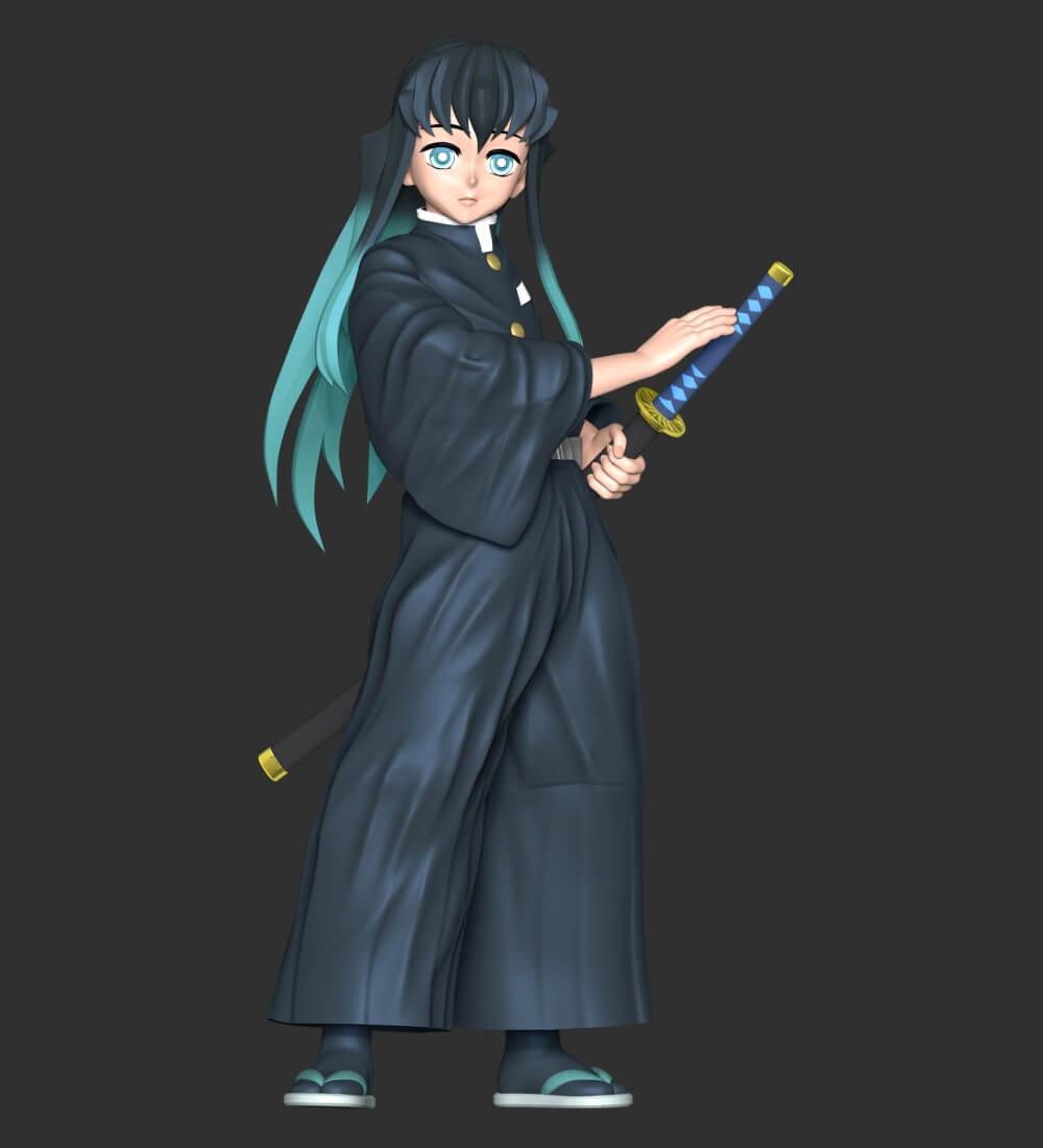 Muichiro Tokito - Demon Slayer: Kimetsu No Yaiba 3D Model by lovemodel