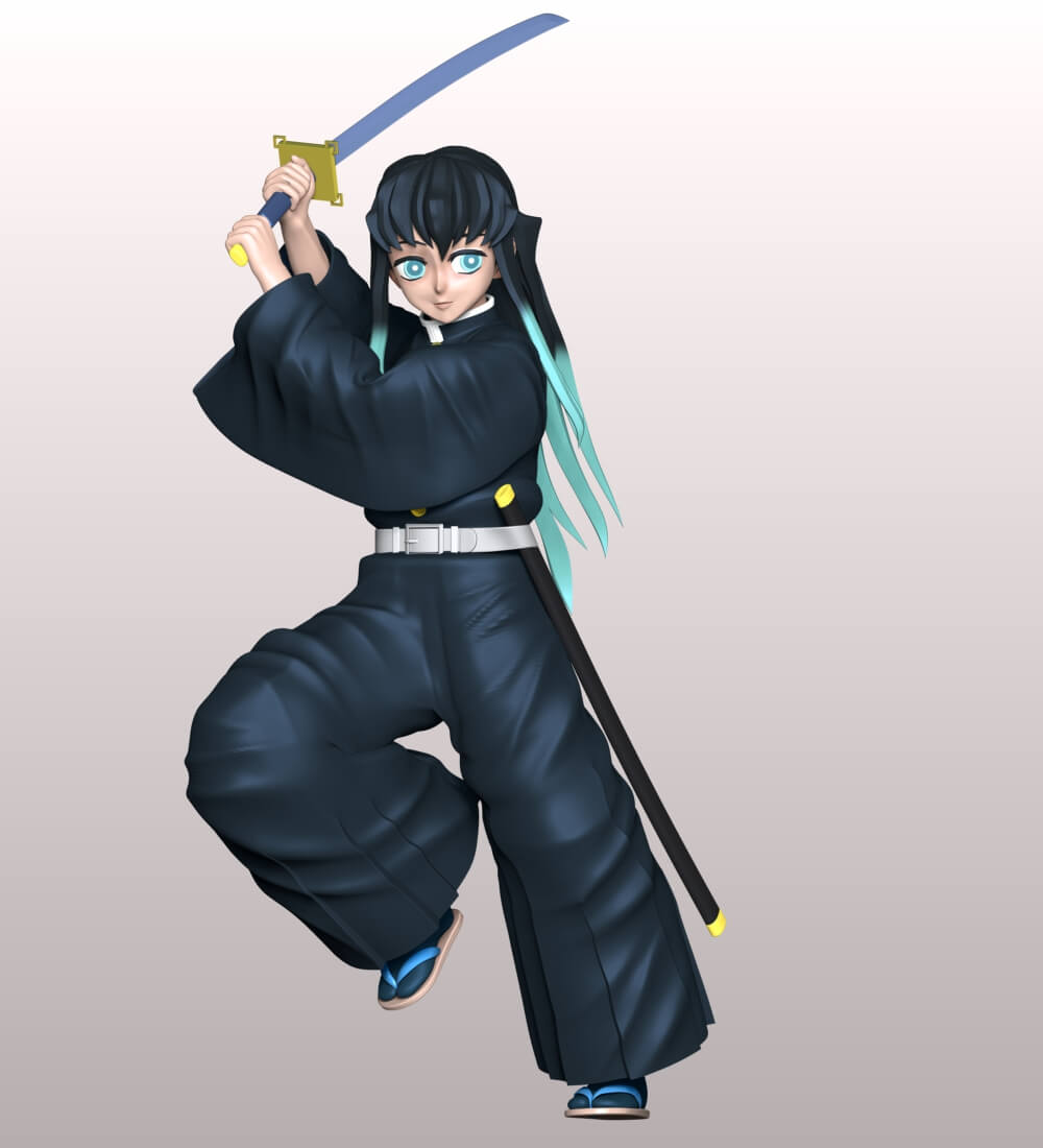 Muichiro Tokito - Demon Slayer 3D Model by lovemodel