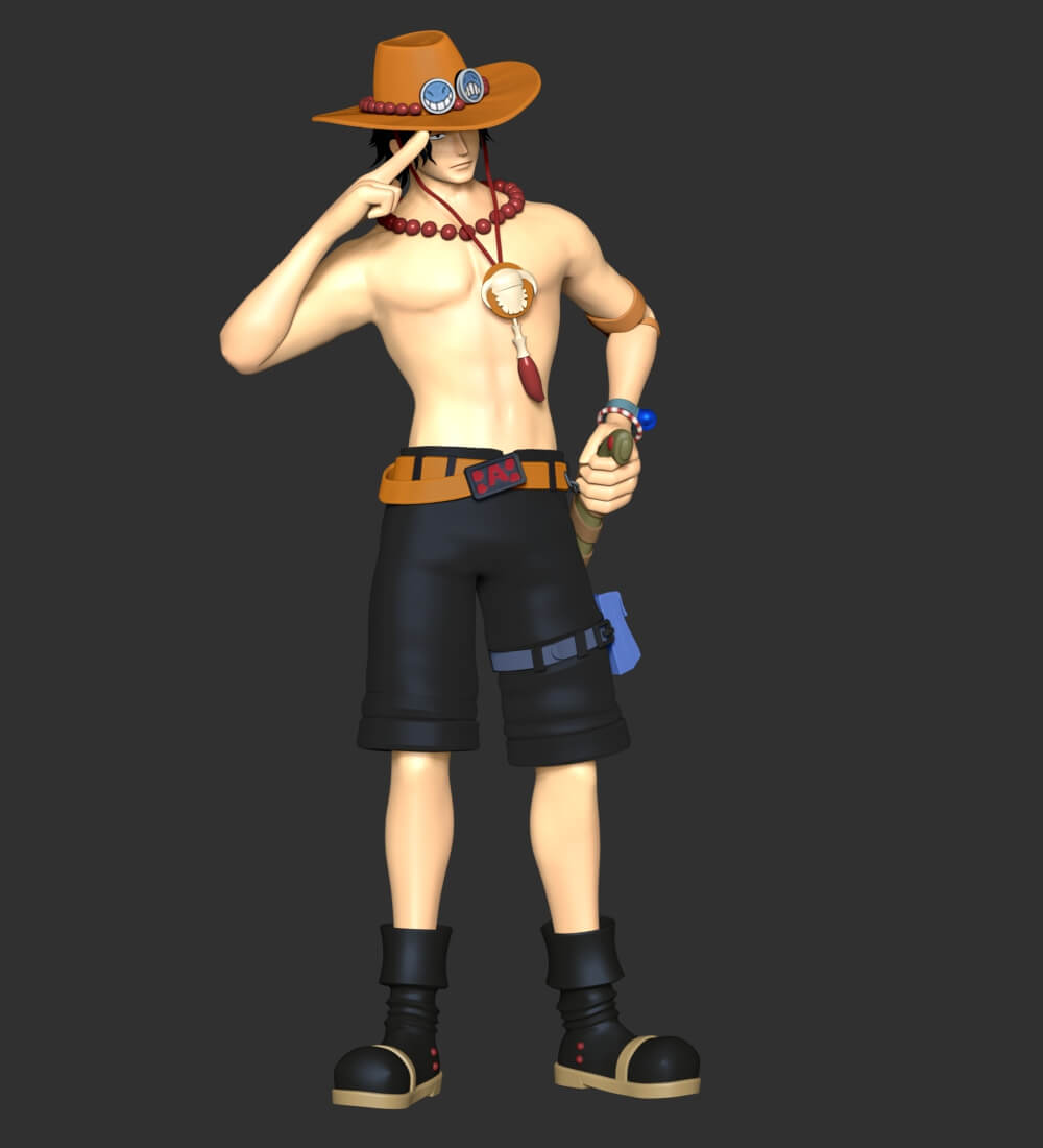 One Piece Ace 3D Model by lovemodel