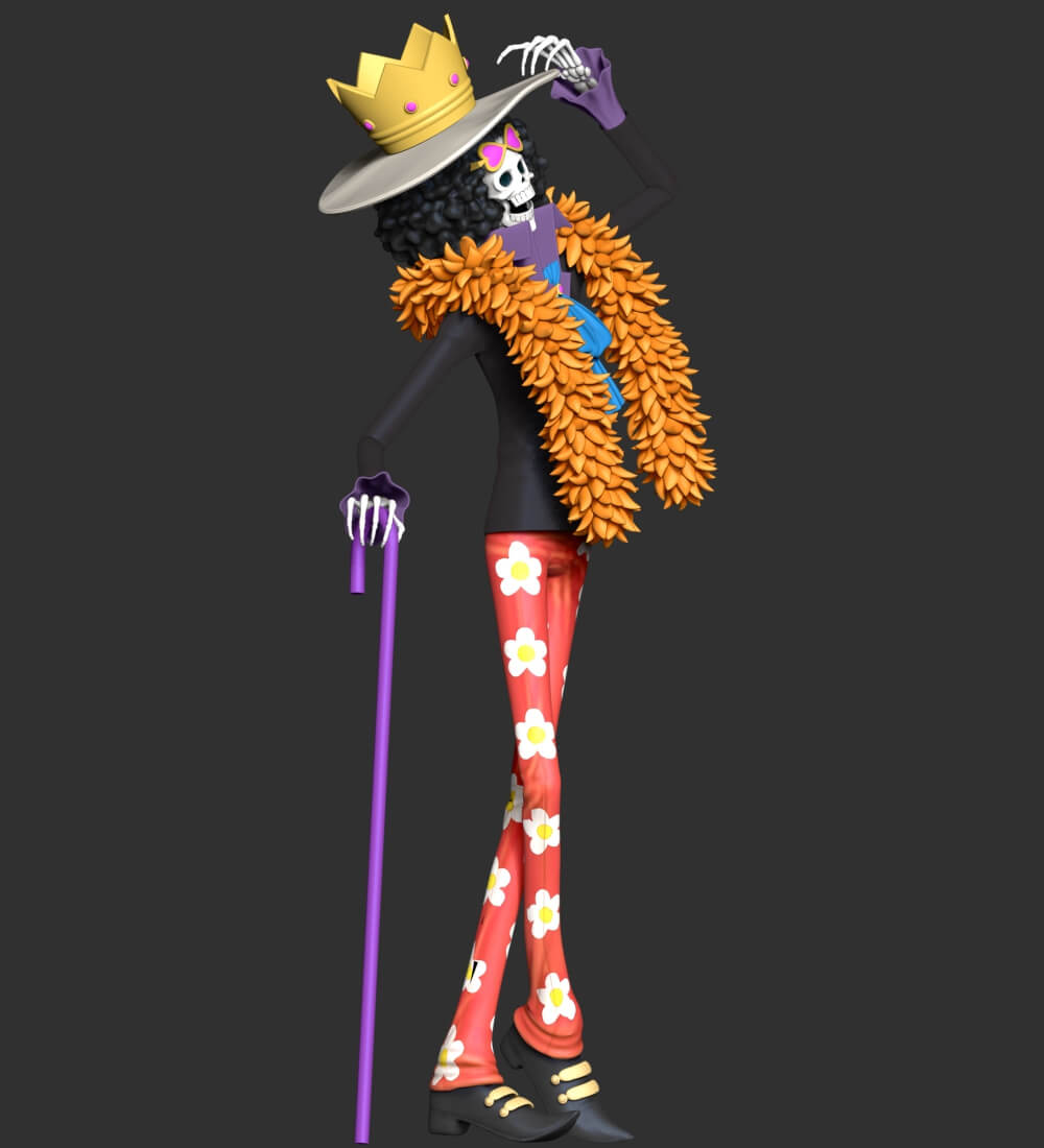 One Piece Brook 3D Print Model by lovemodel